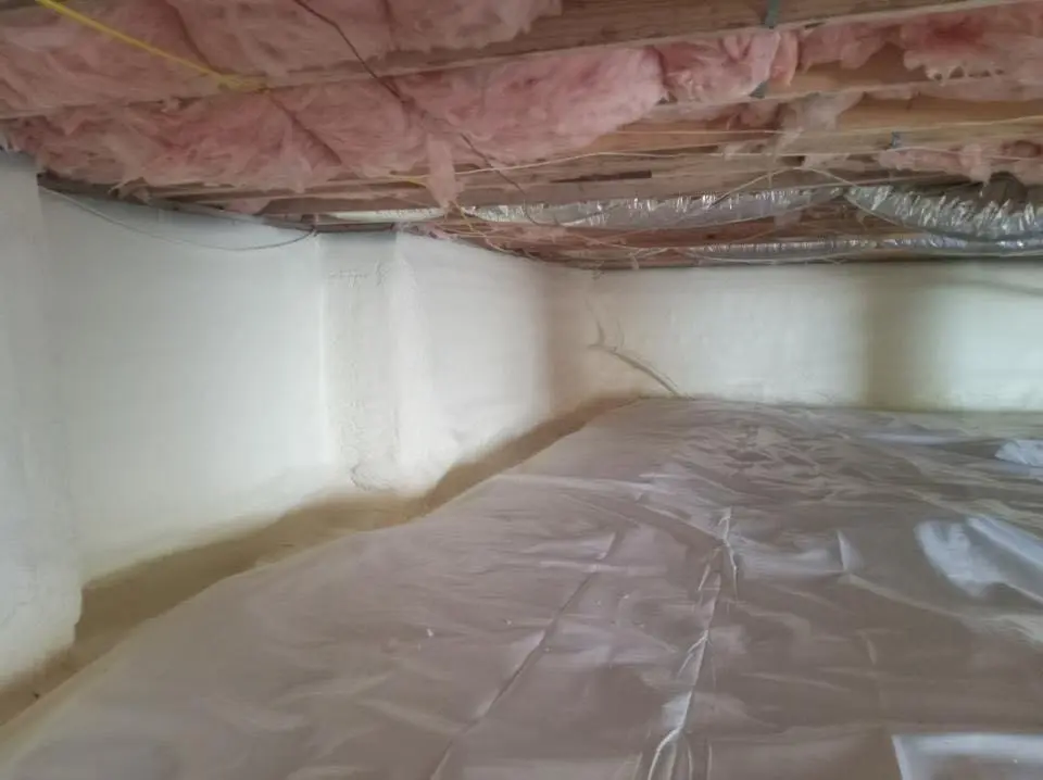 Crawl space encapsulation with closed-cell spray foam for Spray Foam Roofing Repair in Hellam